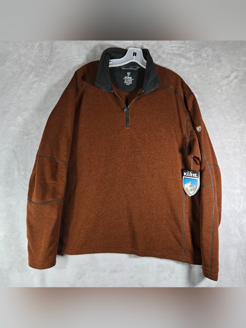 Kuhl Revel Sweater Men's Size 2XL XXL 1/4 Zip Pullover Lave Red Fleece NWT